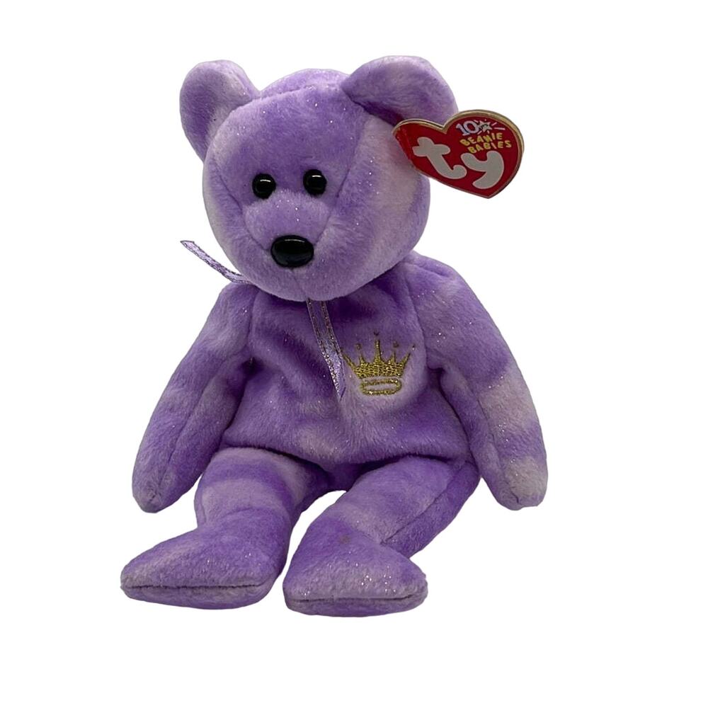 Ty Beanie Babies Yours Truly Hallmark Crown Bear (Retired)